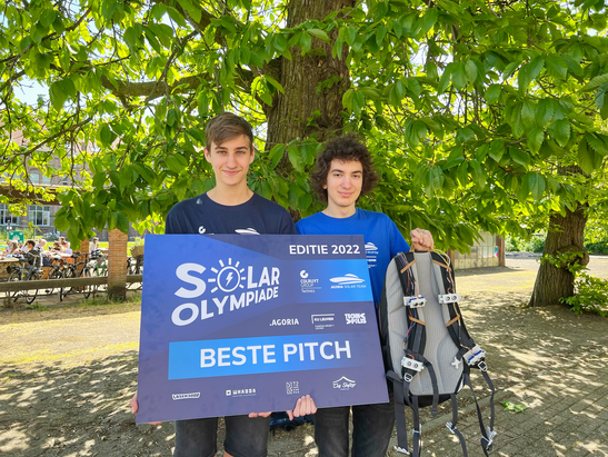 Thijs en Nicholas winnen een prijs op Solar Olympics
