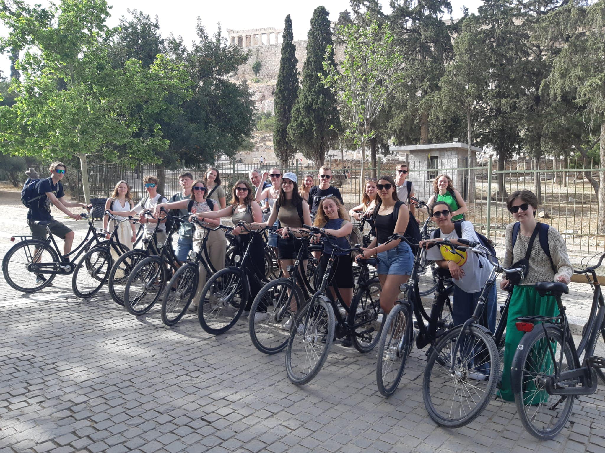 groepsfoto fiets griekenland