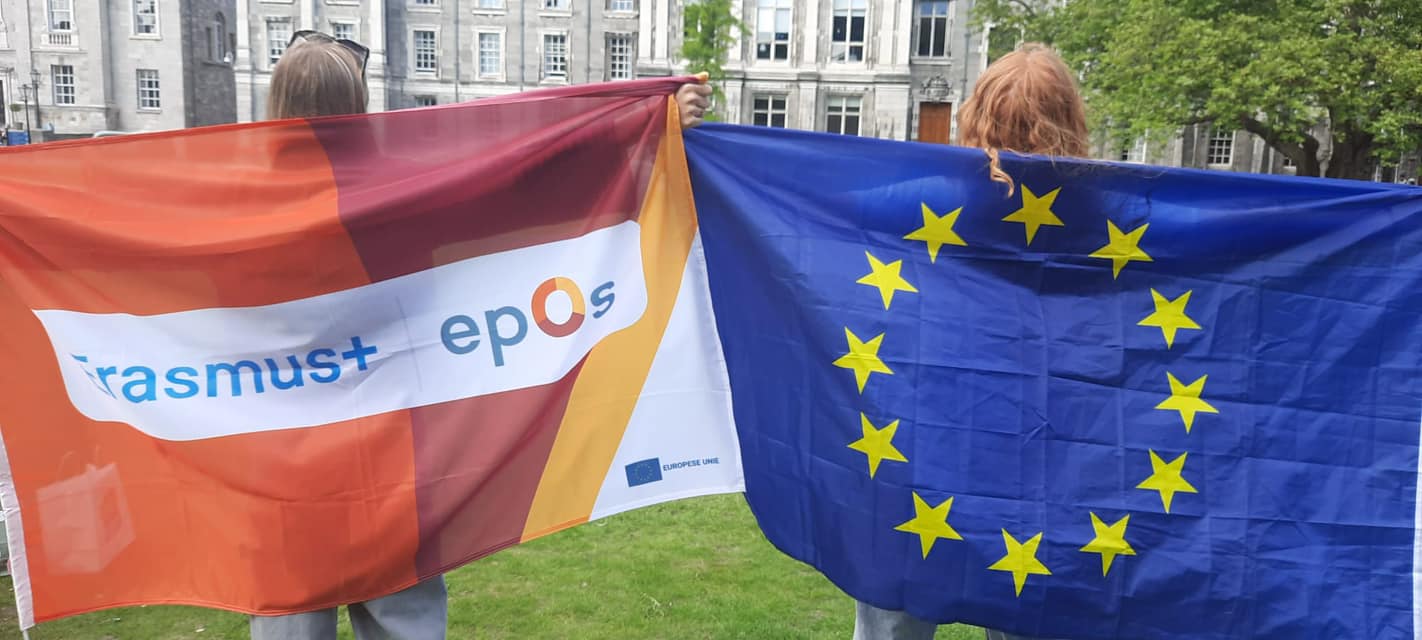 vlaggen Europa en Erasmus
